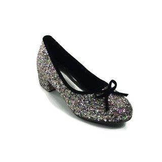 Three Sis รองเท้าส้นสูงกากเพชร Glitter Midnight hight heel mix colour
