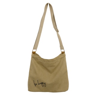 2022 Casual Ulzzang Sling Bag For Women Large Capacity Canvas Bag Men College Student Tote Bag