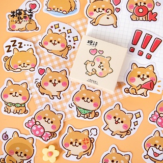 พร้อมส่ง สติ๊กเกอร์หมาน้อย 🐶 น่ารัก สติ๊กเกอร์ไดคัท 45 ชิ้น แปะเคส DIY แปะโทรศัพท์ iPhone iPad
