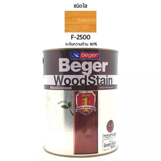 Beger WoodStain สีย้อมไม้เบเยอร์ (ชนิดใสด้าน) F-2500 สีใสด้าน ระดับความด้าน80%  คงสีเดิมของไม้เพิ่มความสวยงามของเนื้อไม้