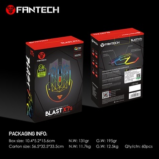 ภาพขนาดย่อของภาพหน้าปกสินค้าFANTECH X7s RGB Blast Optical Macro Key RGB Gaming Mouse เมาส์เกมมิ่ง ออฟติคอล ตั้งมาโครคีย์ได้ พร้อม feet mouse จากร้าน fantechthailand บน Shopee ภาพที่ 7