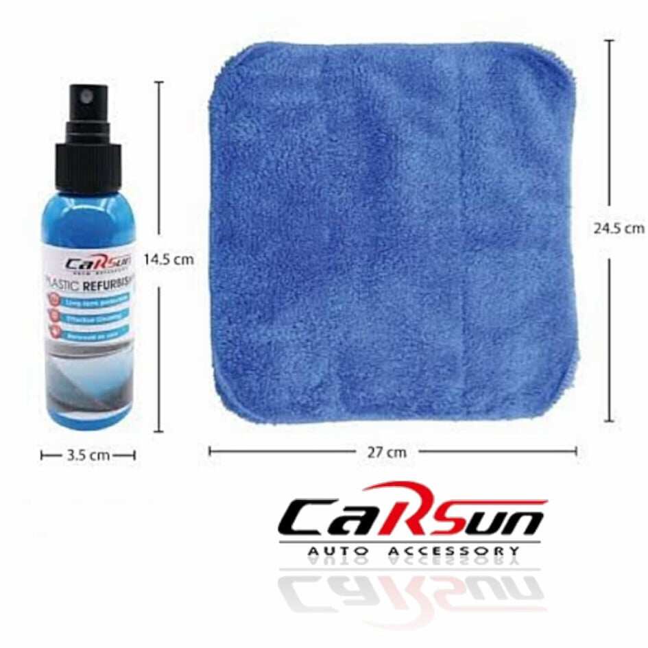 น้ำยาคืนความเงางามให้คอนโซลพลาสติกภายในรถยนต์-100ml-พร้อมผ้านาโน-1-ผืน-carsun-plastic-refurbishment