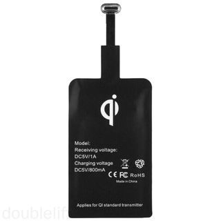 Charging Receiver Fast QI Charger Adapter Thin Portable Type-C Wireless Charger Adapter doublelift store