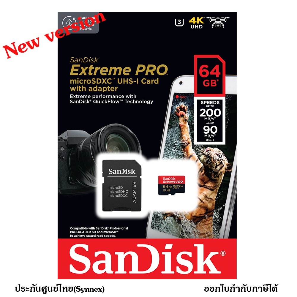 ภาพหน้าปกสินค้าSanDisk Extreme PRO MicroSDXC UHS-I 64GB Card จากร้าน neodigital บน Shopee