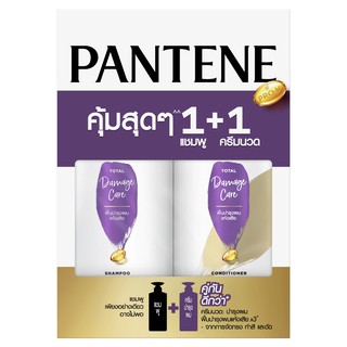 สินค้า [ขายดี][แพ็คคู่สุดคุ้ม1+1]Pantene แพนทีน โปรวี ฟื้นบำรุงผมแห้งเสียแชมพู 410มล+แพนทีนฟื้นบำรุงผมแห้งเสียครีมนวดผม 410มล