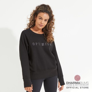 Dharma Bums Optimism Sweat - Black เสื้อเสวตเตอร์ ดาร์มา บัมส์