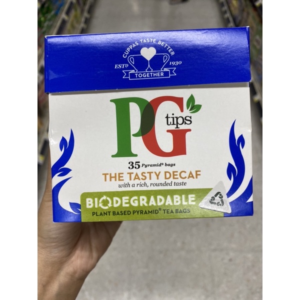 Tea Bags The Tasty Decaf ( PG Tip ) 101 G. / Original Tips ชาดำใบ อบ ...