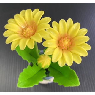 ดอกเยอบิร่า สีเหลือง ดอกไม้ประดิษฐ์ ทำจากดินไทย