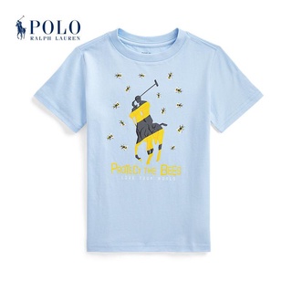 【NEW】Ralph Lauren/Lough Lauren เสื้อยืดลําลองสําหรับผู้ชายแขนสั้นคอกลมพิมพ์ลาย Big Pony Rl35761