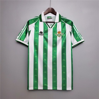 เสื้อกีฬาแขนสั้น ลายทีมชาติฟุตบอล Real Betis 95-97 ชุดเหย้า สไตล์เรโทร