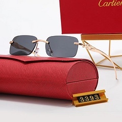 Cartier 2023 ใหม่ แว่นตากันแดด แบรนด์หรู สําหรับผู้ชาย ผู้หญิง 3393