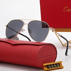 Cartier 2023 ใหม่ แว่นตากันแดด แบรนด์หรู สําหรับผู้ชาย ผู้หญิง 3282