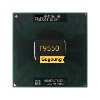 Core 2 Duo T9550 SLGE4 2.6 GHz Dual-Core Dual-Thread CPU Processor 6M 35W Socket P