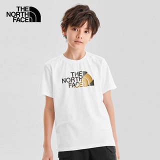 เสื้อยืดแขนสั้น คอกลม พิมพ์ลาย The North Face เหมาะกับใส่เล่นกีฬากลางแจ้ง สําหรับเด็กผู้ชาย และเด็กผู้หญิง | 5k27