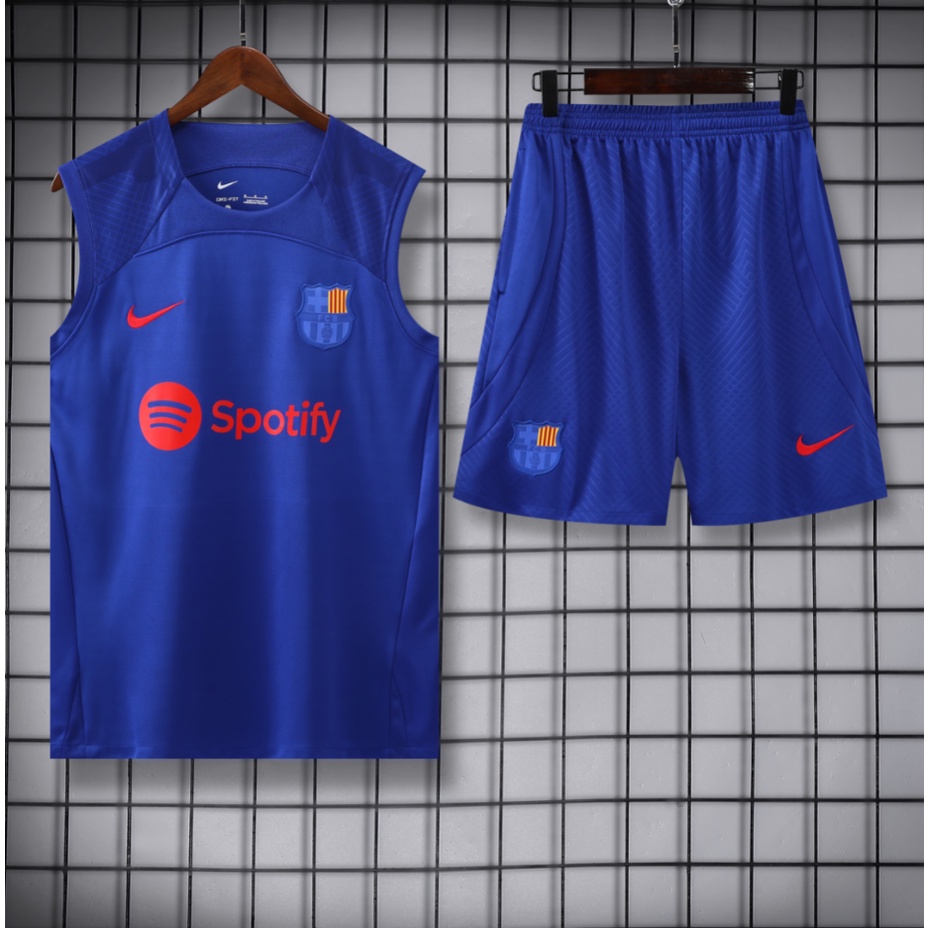 ชุดฝึกซ้อมฟุตบอล-แขนกุด-barcelona-23-24-s-xxl