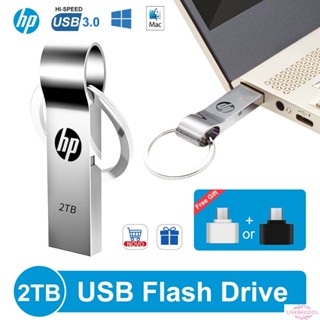 ไดรฟ์ปากกา 1TB 2TB โลหะ USB ความเร็วสูง + อะแดปเตอร์ Type-C หรือ Micro USB สําหรับ Free livebecool