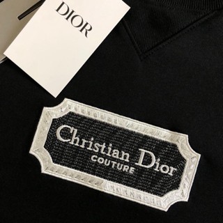 Dior เสื้อกันหนาว คอกลม ปักลายตัวอักษร แฟชั่นฤดูใบไม้ร่วง และฤดูหนาว สําหรับผู้ชาย และผู้หญิง 2023