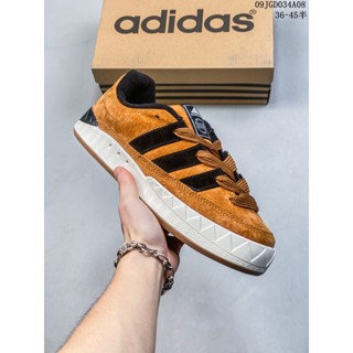 Adidas Adimatic Low "Bright Orange" Madidas Series Low-Top Retro Shark Bread รองเท้าผ้าใบลําลอง เหมาะกับการเล่นกีฬา สเก็ตบอร์ด