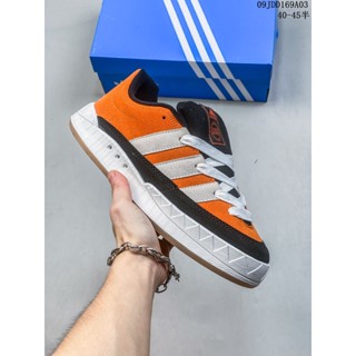 Adidas Adimatic Low "Bright Orange" Madidas Series Low-Top Retro Shark Bread รองเท้าผ้าใบลําลอง เหมาะกับการเล่นกีฬา สเก็ตบอร์ด