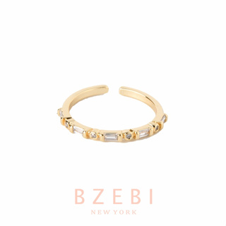 BZEBI แหวนผู้หญิง สแตนเลส แฟชั่น jewelry สีทอง สีโรสโกลด์ คุณภาพสูง สวยงาม เครื่องประดับ สําหรับผู้หญิง 1165r