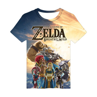 เสื้อยืดแขนสั้น พิมพ์ลาย the Legend of Zelda: Breath of the Wild สําหรับเด็ก