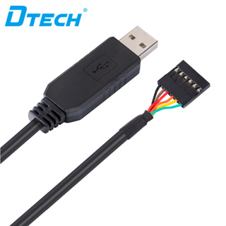 Dtech อะแดปเตอร์สายเคเบิลทดสอบ USB เป็น TTL Serial FTDI 3.3V 6-Pin ตัวเมีย ชิป UART IC FT232RL สําหรับ Windows 10 8 7 Linux