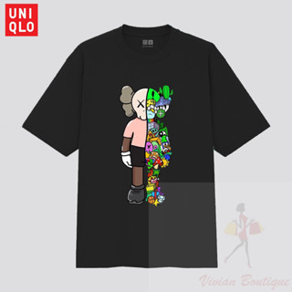 Uniqlo เสื้อยืดคอกลม แขนสั้น ผ้าฝ้าย 100% ใส่สบาย สําหรับผู้ชาย และผู้หญิง