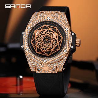 Sanda นาฬิกาข้อมือควอตซ์แฟชั่น กันน้ํา สไตล์ทหาร หรูหรา สําหรับบุรุษ