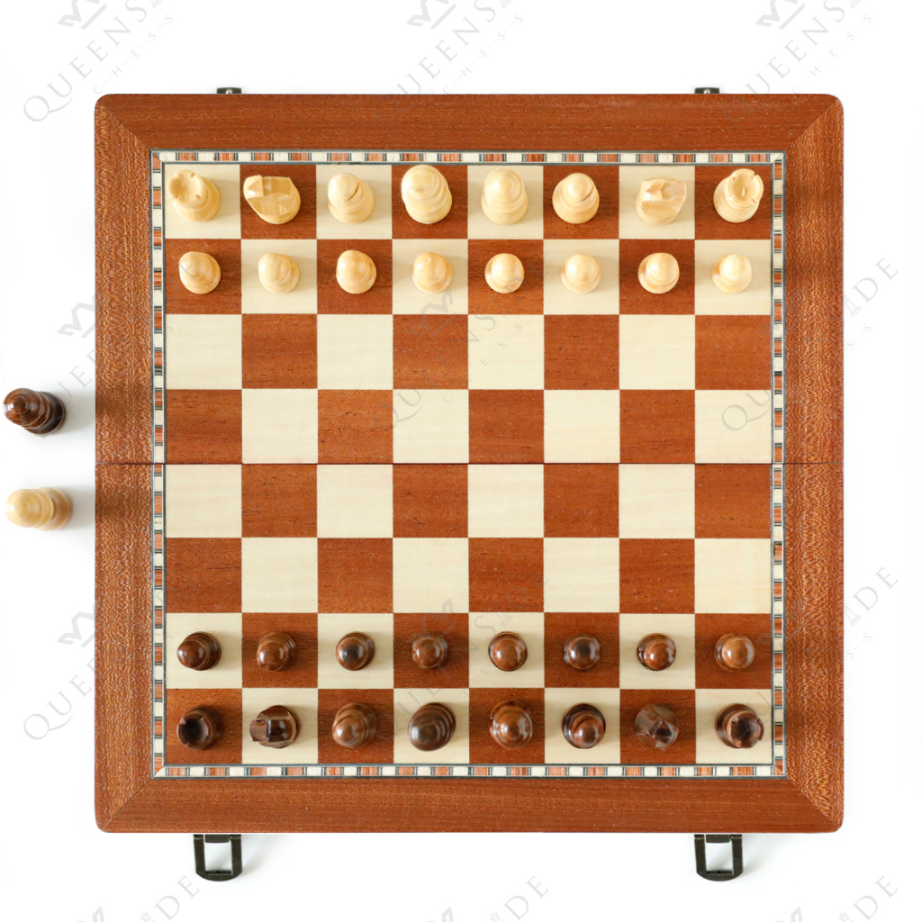 QueenSide หมากรุกไม้ที่มีแม่เหล็ก Magnetic Wooden Chess Set with ...