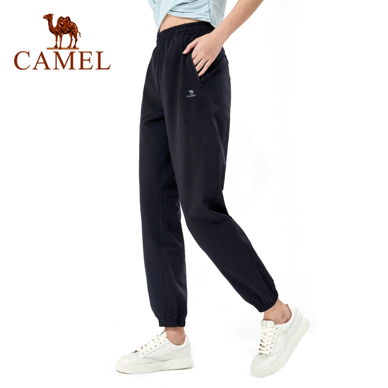 camel-กางเกงกีฬา-ขายาว-ผ้าถัก-ระบายอากาศ-แห้งเร็ว-ทรงหลวม-สําหรับผู้หญิง