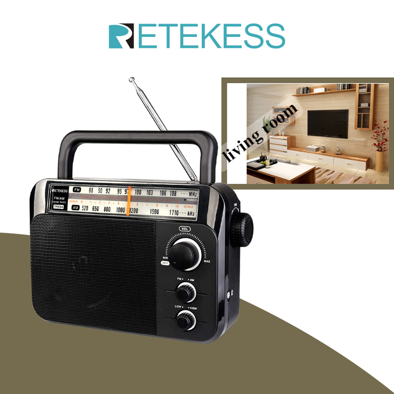 รูปภาพสินค้าแรกของRetekess TR604 วิทยุ FM AM แบบพกพา แจ็คหูฟัง 3.5 มม. (สีดํา)