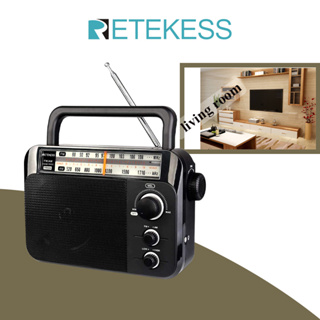 รูปภาพขนาดย่อของRetekess TR604 วิทยุ FM AM แบบพกพา แจ็คหูฟัง 3.5 มม. (สีดํา)ลองเช็คราคา