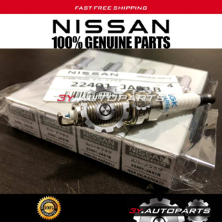 ใหม่ ของแท้ 100% ปลั๊กหัวเทียน NISSAN MURANO Z51 TEANA J32 X-TRAIL T31 ELGRAND E52 (4 ชิ้น) (22401-JA01B) DILKAR6A11