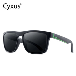 Cyxus แว่นตากันแดด เลนส์โพลาไรซ์ ทรงสี่เหลี่ยม ขนาดใหญ่ ป้องกันแสงสะท้อน Uv400 สไตล์วินเทจ สําหรับผู้หญิง และผู้ชาย Uv400 1058