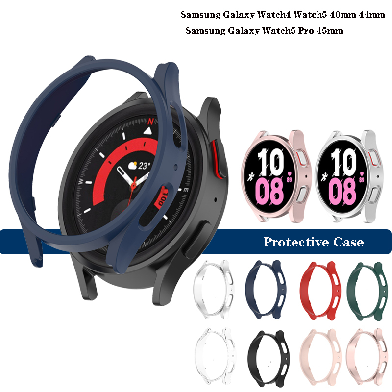 ราคาและรีวิวเคสนาฬิกาข้อมือ PC แบบแข็ง ป้องกันรอย สําหรับ Samsung Galaxy Watch 4 5 40 มม. 44 มม. Galaxy Watch5 pro 45 มม.