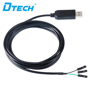 Dtech FTDI สายเคเบิลอะแดปเตอร์ USB เป็น TTL Serial 3.3V TX RX 3 Pin 0.1 นิ้ว FT232RL ชิป Windows 10 8 7 Linux OS 1 1.8 3M สีดํา