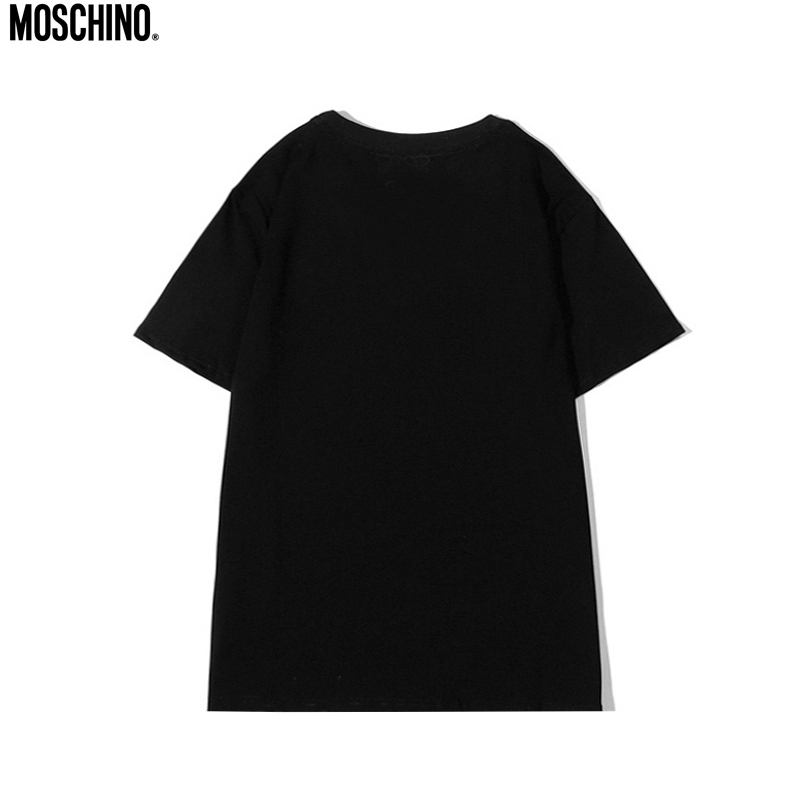 moschino-เสื้อยืดแขนสั้น-ผ้าฝ้าย-ปักลาย-สไตล์คลาสสิก-แฟชั่นสําหรับผู้ชายและผู้หญิง