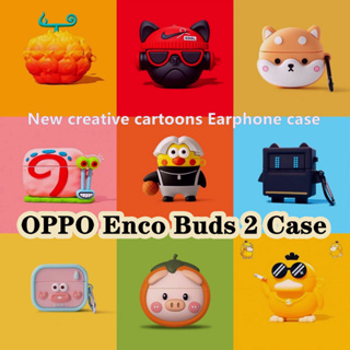 【พร้อมส่ง】เคสหูฟัง แบบนิ่ม ลายการ์ตูน สําหรับ OPPO Enco Buds 2