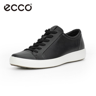 Ecco รองเท้าลําลอง สีขาว ขนาดเล็ก เรียบง่าย สําหรับผู้ชาย SOFT 7 470364