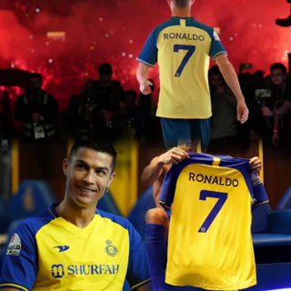 【Player Issue】เสื้อกีฬาแขนสั้น ลายทีมชาติฟุตบอลชั้นนํา Al-Nassr FC 22-23 คุณภาพสูง ไซซ์ S-2XL