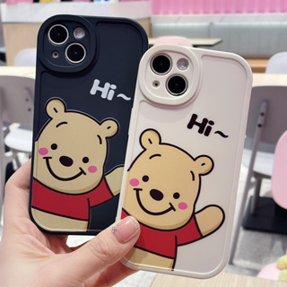 เคสไอโฟน การ์ตูนน่ารัก case iPhone14 13 คู่รักการ์ตูนโบกมือให้หมีวินนี่ผู้น่ารัก น่ารัก เคสซิลิโคน  เคสไอโฟน12 เคสไอโฟน7พลัส เคสไอโฟน11 เคสiPhone14Pro caseiPhone13promax เคสไอโฟนxr 14PROMAX casei12 เคสi11 se2020 i6 i6s cases