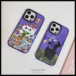 Casetify เคสโทรศัพท์มือถือ ลายแมวกลิตเตอร์ สําหรับ Iphone 14ProMax 13Pro 13 11 12Promax 13Promax 11 12 13 14