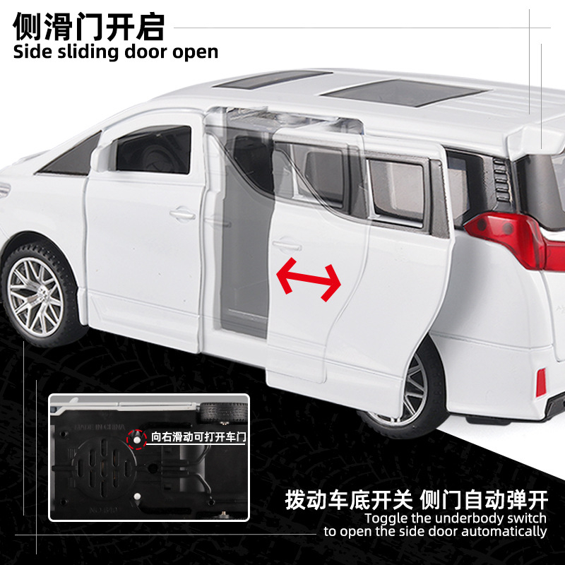 รถของเล่น-toyota-alphard-diecast-สเกล-1-32-อัลลอยด์-ดึงถอยหลัง-ของขวัญ-สําหรับเด็ก