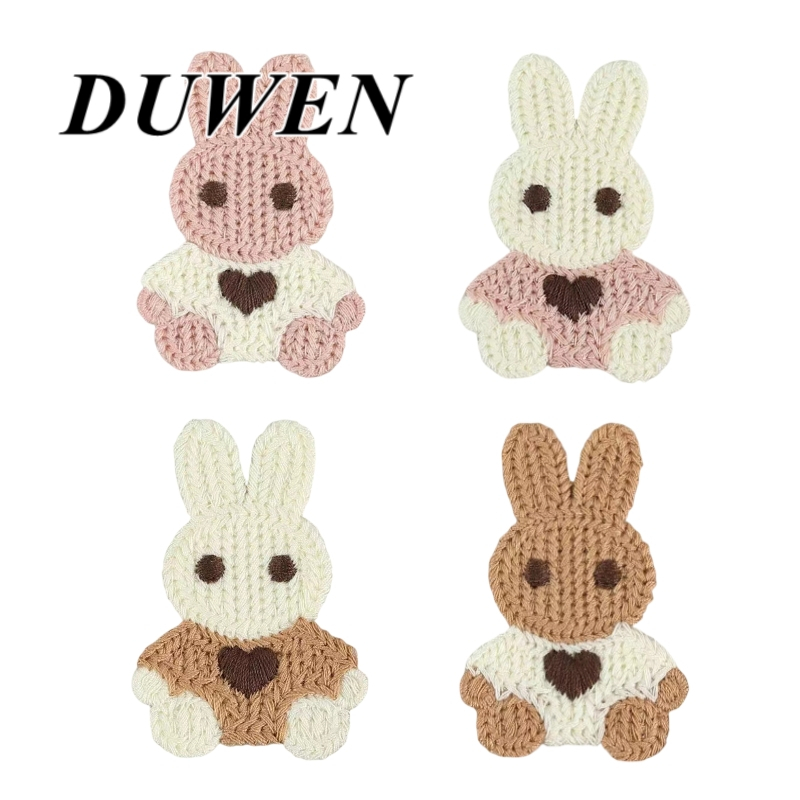 duwen-แผ่นแพทช์ผ้า-ลายการ์ตูนกระต่าย-มีกาวในตัว-ซักได้-สําหรับซ่อมแซมเสื้อผ้า