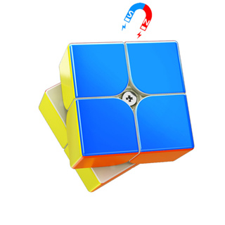 ลูกบาศก์แม่เหล็กวิวัฒนาการ MoYu RS2M V2 2x2 RS2M 2x2x2 Magic Cube Stickerless 2022