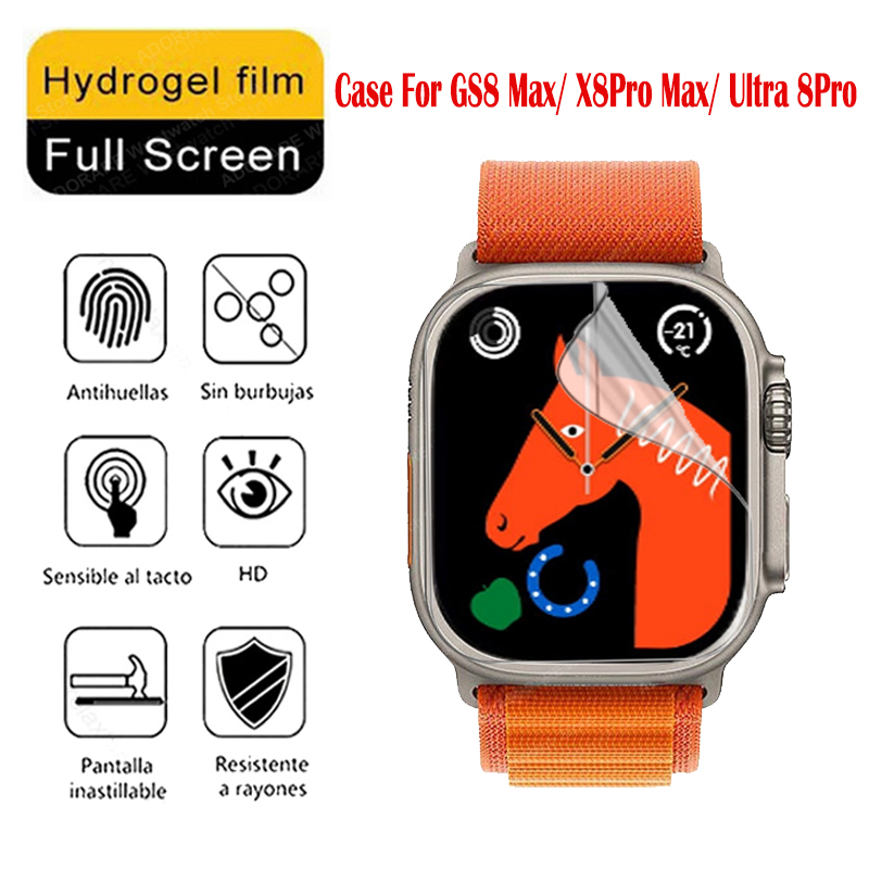 ฟิล์มไฮโดรเจลนิ่ม กันรอยหน้าจอ สําหรับ smart watch GS8 Max X8Pro Max ...