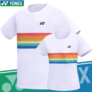 เสื้อกีฬาแบดมินตัน YONEX Unix 2023 115063Bcr เสื้อยืดกีฬา แบบแห้งเร็ว สําหรับผู้ชายและผู้หญิง ฝึกแข่งขัน