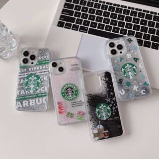 เคสโทรศัพท์มือถือ ลาย Starbucks กาแฟ ทรายดูด สําหรับ Iphone 14 15 14 13 12 11 X 8 7