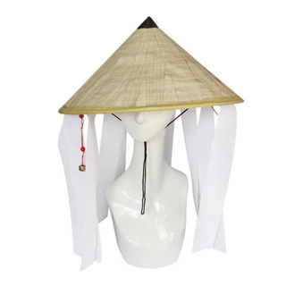 หมวกฟางไม้ไผ่ ทรงกรวย กันแดด สําหรับคอสเพลย์ Akatsuki Organisation Chapeau En Bambou Coolie Hat
