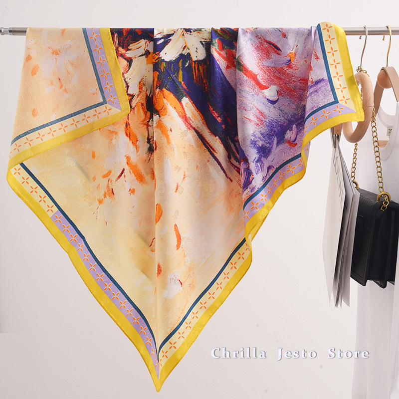 chrilla-jesto-ผ้าพันคอฮิญาบ-ผ้าเรยอน-ทรงสี่เหลี่ยม-ขนาด-90x90-ซม-สีน้ํามัน-แฟชั่นสําหรับสตรี